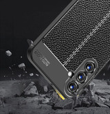 Samsung Galaxy A55 5G      Leather Texture Case    Black