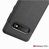 Samsung Galaxy S10 Plus      Leather Texture Case    Red