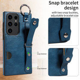 Samsung Galaxy S23 Ultra      Hand Strap PU Card Case    Navy