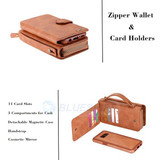 Samsung Galaxy S8 Plus      Deluxe Zipper Case    Brown