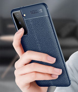 Samsung Galaxy S21 Plus      Leather Texture Case    Navy