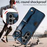 Samsung Galaxy S24      Hand Strap PU Card Case    Navy