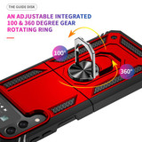 Galaxy Z Flip4 5G      Military Armour Ring Case    [Red]