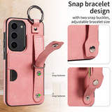 Samsung Galaxy S23      Hand Strap PU Card Case    Pink