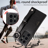 Samsung Galaxy S23 Ultra      Hand Strap PU Card Case    Black