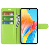 Oppo A58 4G      Pu Wallet Case    [Green]