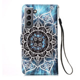 Samsung Galaxy S21      Designer PU Case      Mandala