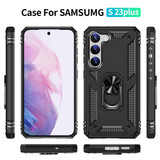 Samsung Galaxy S23+      Military Armour Ring Case    Black