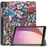 Lenovo Tab M8 (4th Gen) TB300 Designer Tri-Fold Case Graffiti