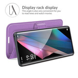Oppo Find X3 Pro      Pu Wallet Case    [Purple]