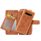 Samsung Galaxy S10      Deluxe Zipper Case    Brown