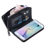 Samsung Galaxy S6 Edge      Zipper Wallet Case    Black
