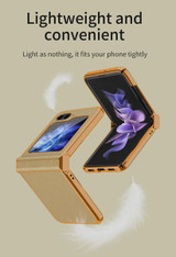 Samsung Galaxy Z Flip5 5G      Electroplasting PU Case    Gold