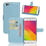 Oppo F1S      Pu Wallet Case    [Lightblue]