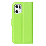 Oppo Find X5      Pu Wallet Case    [Green]
