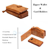 Samsung Galaxy S6 Edge Plus      Deluxe Zipper Case    Brown