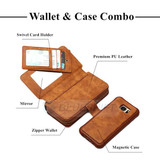 Samsung Galaxy S6 Edge Plus      Deluxe Zipper Case    Brown