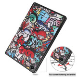 Lenovo Tab M10 Plus (3rd Gen) TB125 Designer Tri-Fold Case Graffiti