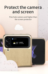 Samsung Galaxy Z Flip4 5G      Electroplasting PU Case    Gold
