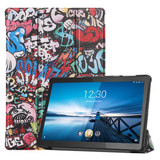 Lenovo Tab M10 FHD Rel TB-X605LC Designer Tri-Fold Case Graffiti