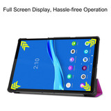 Lenovo Tab M10 FHD Plus TB-X606F Tri-Fold PU Case Purple