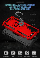 Samsung Galaxy S23 FE      Military Armour Ring Case    Red