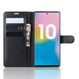 Galaxy Note 10 Plus      Pu Wallet Case    [Black]