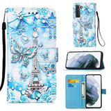 Samsung Galaxy S21      Designer PU Case      EiffelTower
