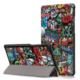 Lenovo Tab E8 TB-8304 Designer Tri-Fold Case Graffiti