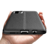 Samsung Galaxy M51      Leather Texture Case    Black