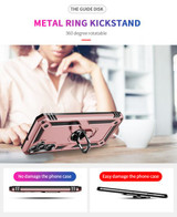 Samsung Galaxy A24 4G      Military Armour Ring Case    RoseGold