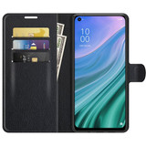 Oppo A54 5G      Pu Wallet Case    [Black]