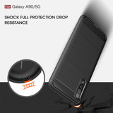 Samsung Galaxy A90 5G      Carbon Fibre Case    Red