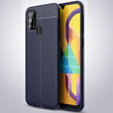 Samsung Galaxy M31      Leather Texture Case    Navy