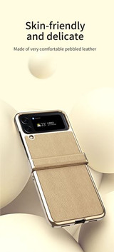 Samsung Galaxy Z Flip4 5G      Electroplasting PU Case    White