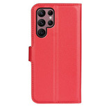 Galaxy S23 Ultra      Pu Wallet Case    [Red]