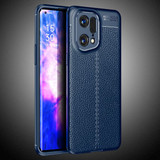 OPPO Find X5 Pro Leather Texture Case Navy
