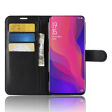 Oppo Find X      Pu Wallet Case    [Black]