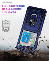 Samsung Galaxy Z Flip5 5G      Military Armour Ring Case    Navy