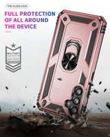 Samsung Galaxy A34 5G      Military Armour Ring Case    RoseGold