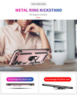 Samsung Galaxy A34 5G      Military Armour Ring Case    RoseGold