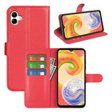 Galaxy A04      Pu Wallet Case    [Red]