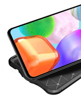 Samsung Galaxy A21s      Leather Texture Case    Black