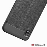 Samsung Galaxy A10      Leather Texture Case    Black