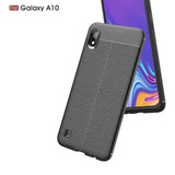Samsung Galaxy A10      Leather Texture Case    Black