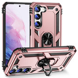 Samsung Galaxy S23+      Military Armour Ring Case    RoseGold