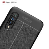 Samsung Galaxy A90 5G      Leather Texture Case    Black