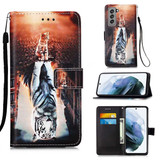 Samsung Galaxy S21 FE 5G      Designer PU Case      Cat&Tiger