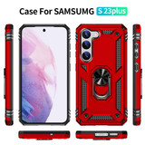 Samsung Galaxy S23+      Military Armour Ring Case    Red