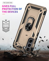 Samsung Galaxy S22      Military Armour Ring Case    Gold